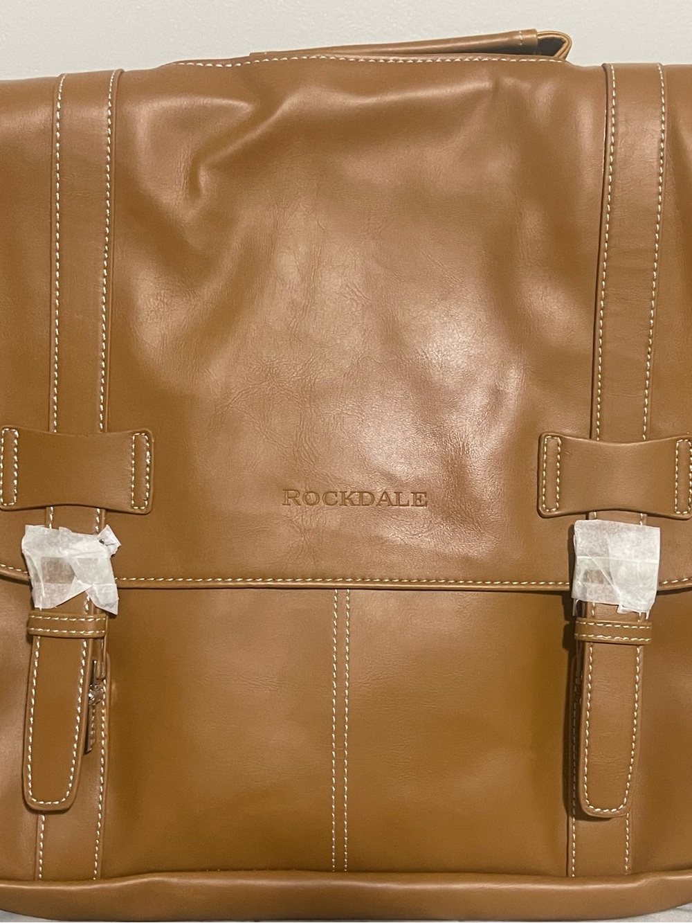 Kenneth Cole Reaction Brown Leather Briefcase Messenger